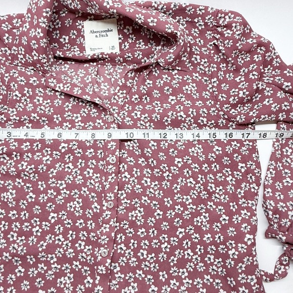 Abercrombie Fitch Womens Floral Print Long Sleeve Button Down Shirt XS - Picture 7 of 9